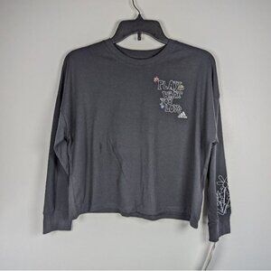 adidas Top Women's Size Medium Loose Fit Athletic Tennis Sports Graphic NEW